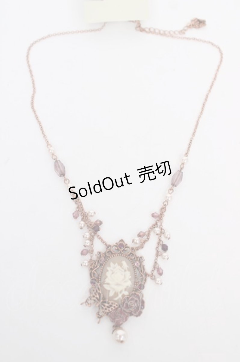 画像2: axes femme / ローズカメオネックレス  淡ピンク Y-26-08-09-002-AX-AC-SZ-ZY (2)
