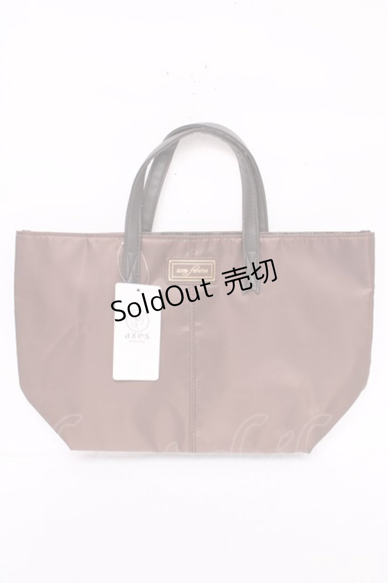 画像1: axes femme / チョコモチーフランチトート  茶 Y-26-08-09-026-AX-BG-SZ-ZT768 (1)