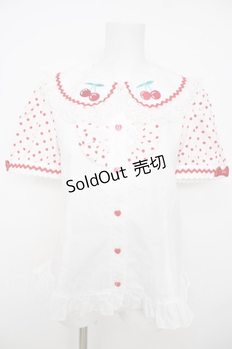 画像1: Angelic Pretty / Delicious Cherryブラウス F 赤 Y-26-08-09-038-AP-BL-SZ-ZY (1)