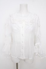 画像1: BABY,THE STARS SHINE BRIGHT / Sugar Rose Tea Timeブラウス  白 Y-26-08-09-039-BA-BL-SZ-ZY (1)