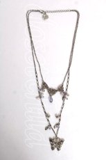 画像1: axes femme / 蝶モチーフ2連ネックレス  シルバー Y-26-08-12-001-AX-AC-SZ-ZY (1)