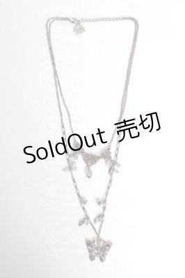 Preview of 蝶モチーフ2連ネックレス  シルバー