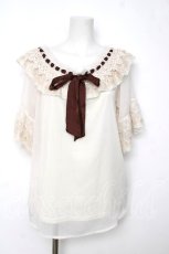 画像1: axes femme / レイヤードフリル楊柳トップス F 生成り Y-26-08-12-042-AX-TO-SZ-ZY (1)