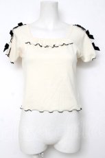 画像1: axes femme POETIQUE / メローリボンカットプルオーバー M 生成り Y-26-08-12-043-AX-TO-SZ-ZY (1)