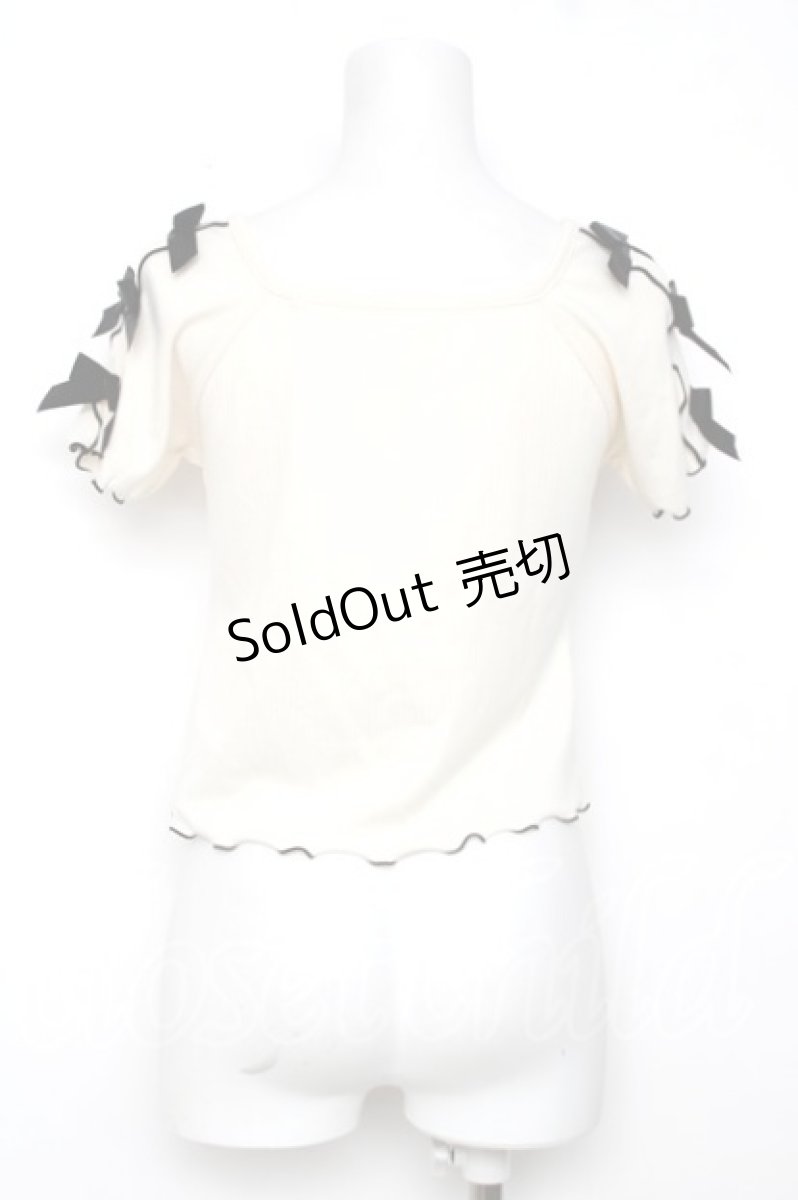 画像2: axes femme POETIQUE / メローリボンカットプルオーバー M 生成り Y-26-08-12-043-AX-TO-SZ-ZY (2)