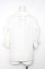 画像2: axes femme kawaii / レース襟リボン付ブラウス M 白 Y-26-08-12-049-AX-BL-SZ-ZY (2)
