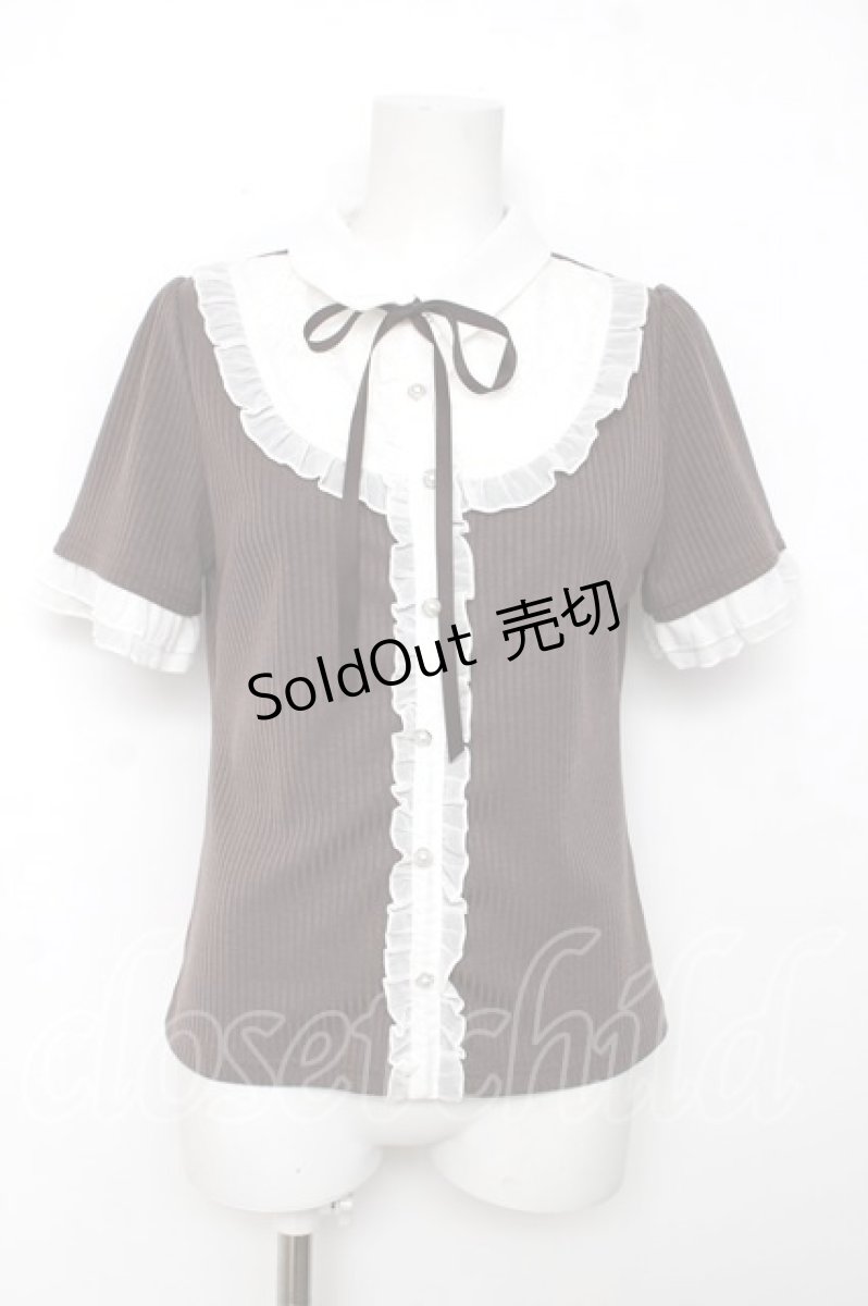 画像1: axes femme / 襟付きブロッキングリブプルオーバー  F Y-26-08-12-052-AX-TO-SZ-ZY (1)