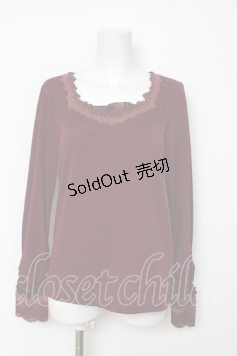画像1: axes femme / レース配色インナー M ワイン Y-26-08-12-057-AX-TO-SZ-ZY (1)