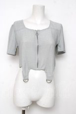 画像1: axes femme POETIQUE / ガーターデザインラメトップス M グレー Y-26-08-12-059-AX-TO-SZ-ZY (1)