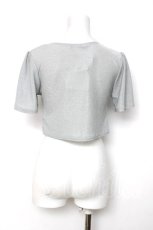 画像2: axes femme POETIQUE / ガーターデザインラメトップス M グレー Y-26-08-12-059-AX-TO-SZ-ZY (2)