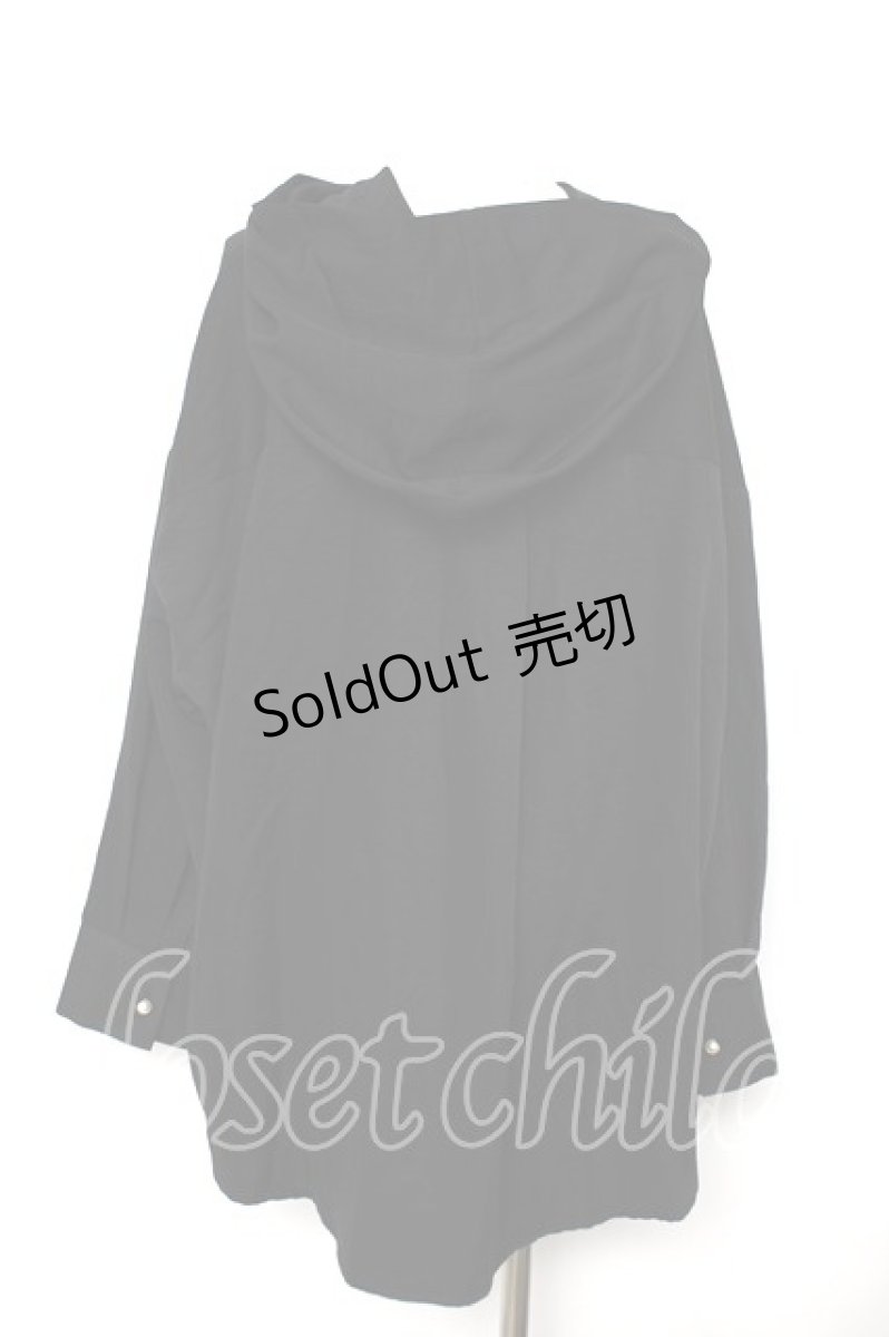 画像2: axes femme / フード付きオーバーシャツ F 黒 Y-26-08-12-063-AX-TO-SZ-ZY (2)