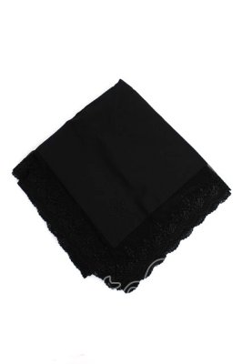 Preview of タイニーローズレース燭台刺繍スカーフ  黒