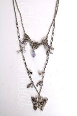 画像2: axes femme / 蝶モチーフ2連ネックレス  シルバー Y-26-08-12-001-AX-AC-SZ-ZY (2)
