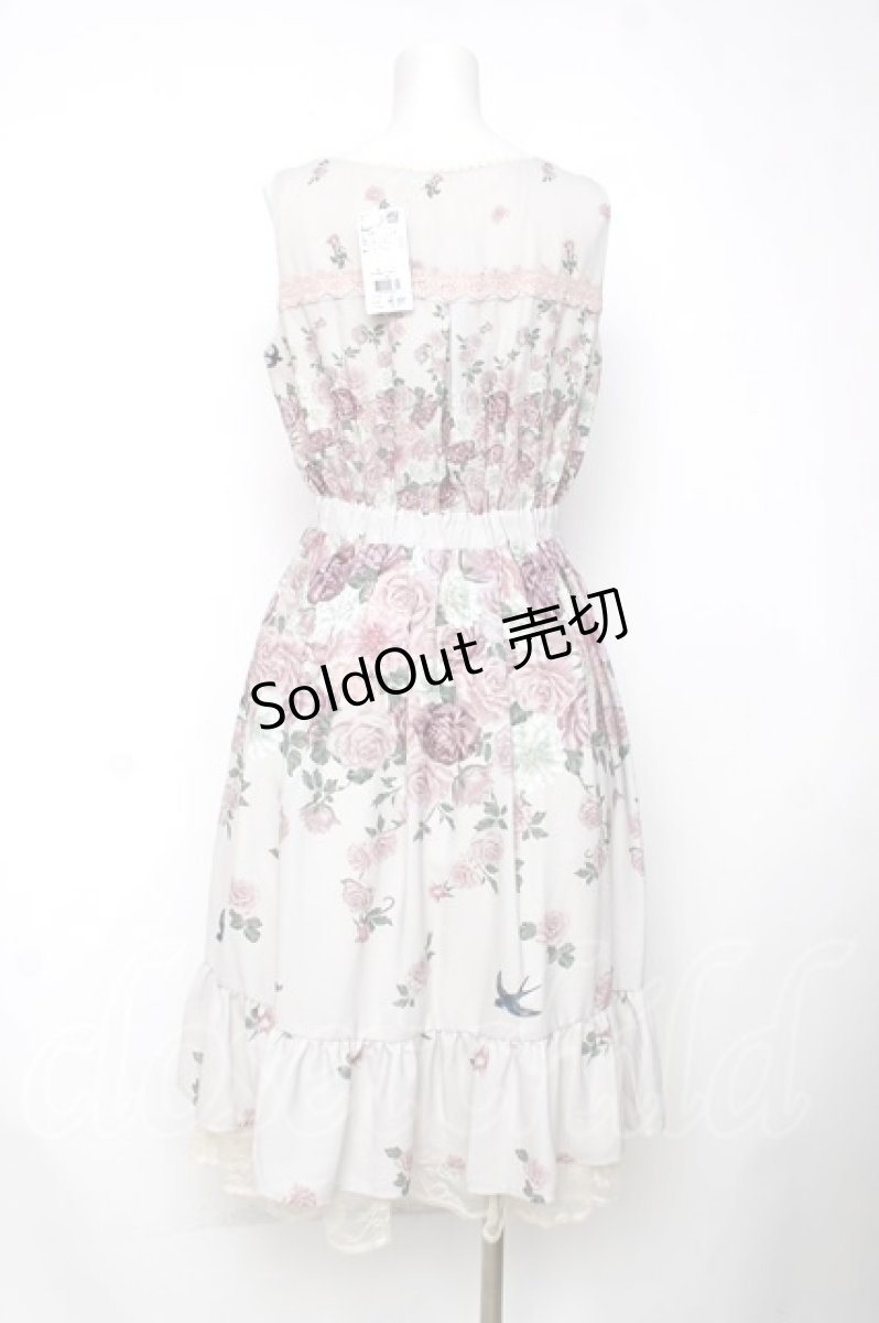 画像2: axes femme / 蔓薔薇柄ノースリワンピース F 生成り Y-26-08-12-088-AX-OP-SZ-ZY (2)