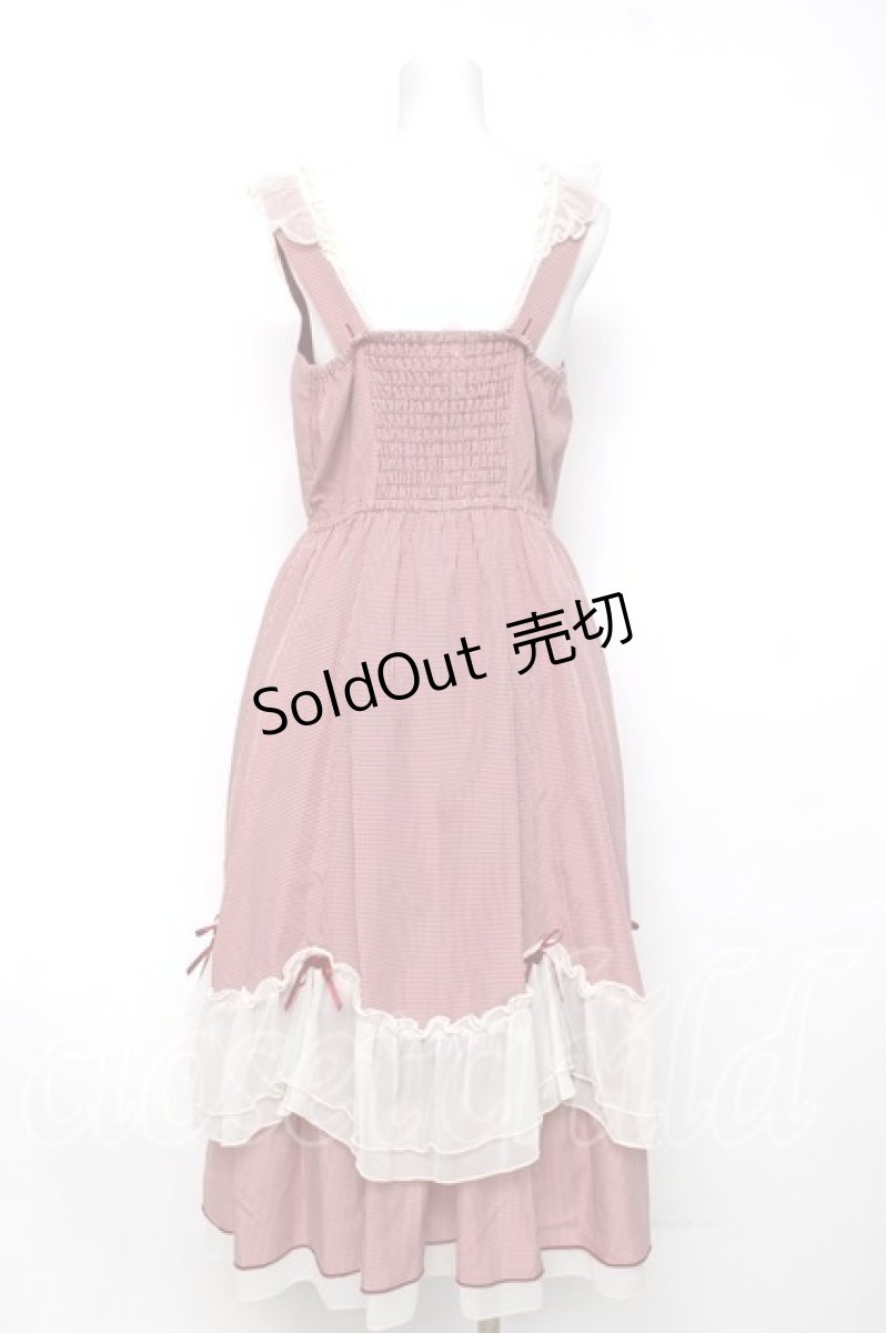 画像2: axes femme / ローズリボンチェックワンピース F 赤 Y-26-08-12-090-AX-OP-SZ-ZY (2)
