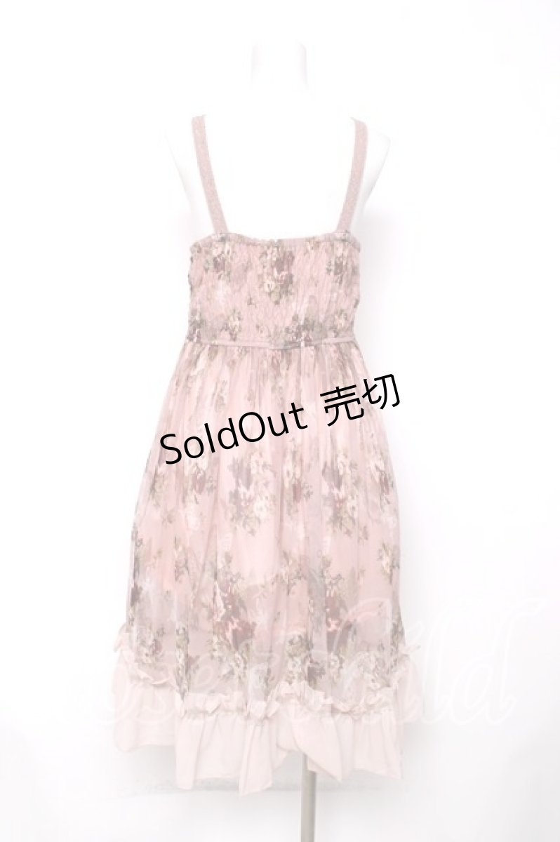画像2: axes femme / 蝶×薔薇ワンピース M アワピンク Y-26-08-12-091-AX-OP-SZ-ZY (2)