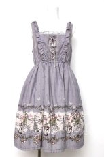 画像1: axes femme / クラシックパネル柄ワンピース M グレー Y-26-08-12-097-AX-OP-SZ-ZY (1)