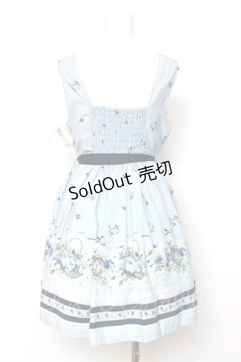 画像2: axes femme / フローラルメルヘン柄ワンピース M サックス Y-26-08-12-099-AX-OP-SZ-ZY (2)