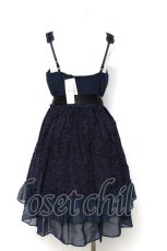画像2: axes femme / カットJQティアードドレス M 紺 Y-26-08-12-102-AX-OP-SZ-ZY (2)