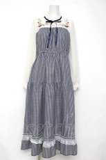 画像1: axes femme POETIQUE / ストロベリーガーデンワンピース M ネイビー Y-26-08-12-110-AX-OP-SZ-ZY (1)