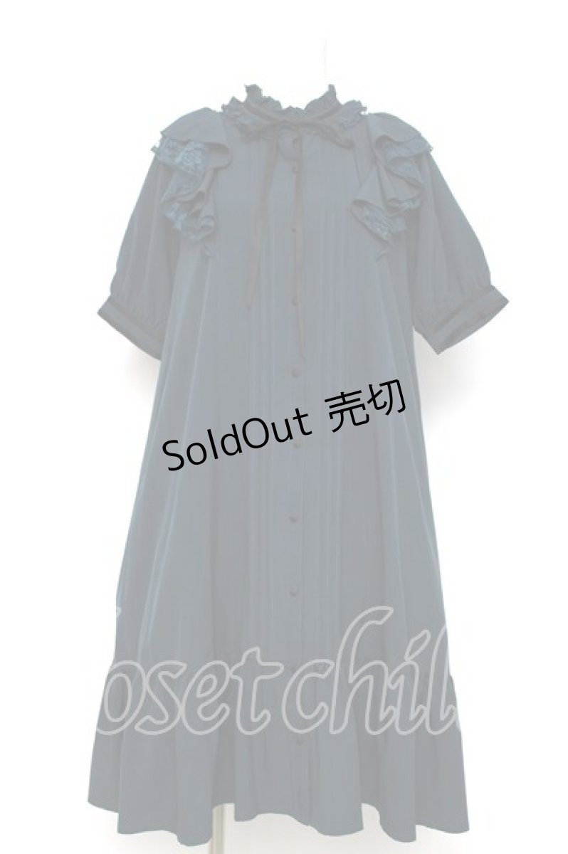画像1: axes femme / 肩フリルワンピース F グリーン Y-26-08-12-120-AX-OP-SZ-ZS (1)