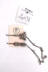 画像1: axes femme / 蝶々×ストーン2本SETヘアピン  シルバー Y-26-08-12-002-AX-AC-SZ-ZY (1)
