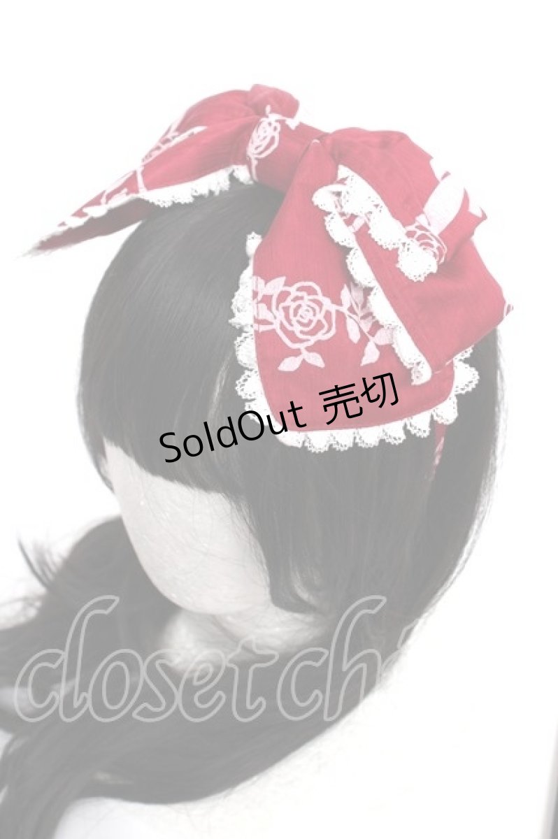 画像1: BABY,THE STARS SHINE BRIGHT / Sugar Rose Tea Timeプリントカチューシャ  赤 Y-26-08-12-020-BA-AC-SZ-ZY (1)