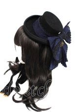 画像1: Hoshibako Works / Rozen Maiden x HoshibakoWorks 蒼星石ミニハット  黒×紺 Y-26-08-12-021-LO-AC-SZ-ZY (1)