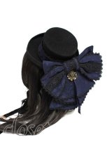 画像2: Hoshibako Works / Rozen Maiden x HoshibakoWorks 蒼星石ミニハット  黒×紺 Y-26-08-12-021-LO-AC-SZ-ZY (2)