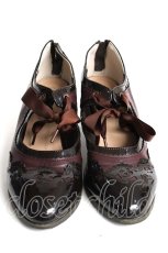 画像1: axes femme / 配色カット甲あきパンプス L ワイン Y-26-08-12-033-AX-SH-SZ-ZY (1)