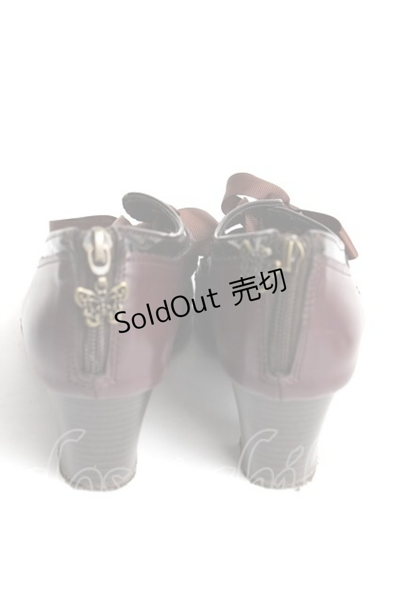 画像3: axes femme / 配色カット甲あきパンプス L ワイン Y-26-08-12-033-AX-SH-SZ-ZY (3)