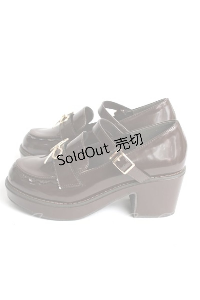 画像2: axes femme POETIQUE / リボン金具ローファー L 茶 Y-26-08-12-035-AX-SH-SZ-ZY (2)
