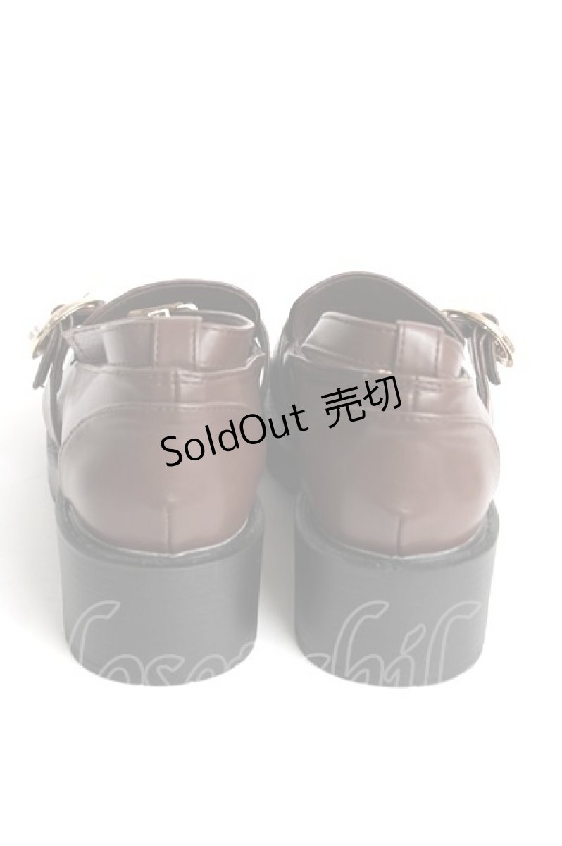 画像3: axes femme POETIQUE / バックル付ローファー L 茶 Y-26-08-12-036-AX-SH-SZ-ZY (3)