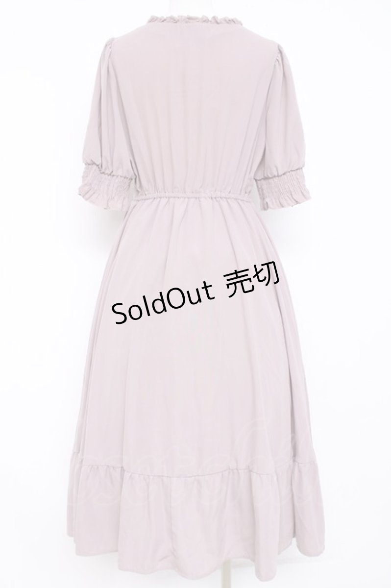 画像2: m petit by misako / AMレースアップワンピース M 中桃 Y-26-08-16-053-LO-OP-SZ-ZT796 (2)