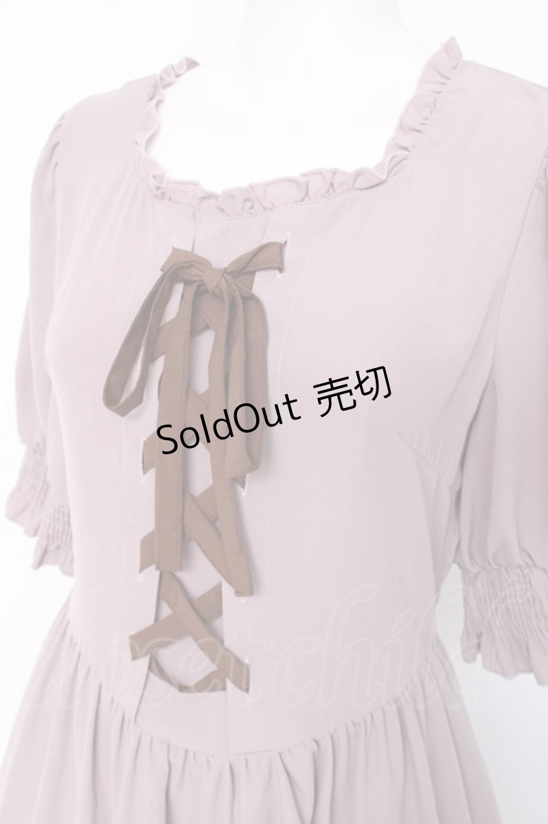 画像3: m petit by misako / AMレースアップワンピース M 中桃 Y-26-08-16-053-LO-OP-SZ-ZT796 (3)