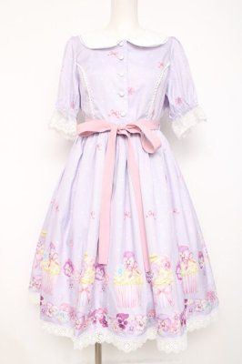 Preview of パンジーカップケーキ柄ワンピース M ラベンダー