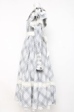 画像2: Hoshibako Works / 【路面店限定販売】リリアンヌ姉妹 チェックワンピース(ロング丈)  グレー Y-26-08-16-061-LO-OP-SZ-ZY (2)