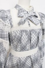画像6: Hoshibako Works / 【路面店限定販売】リリアンヌ姉妹 チェックワンピース(ロング丈)  グレー Y-26-08-16-061-LO-OP-SZ-ZY (6)