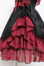 画像6: ATELIER PIERROT / Rosarium Nocturne JumperSkirt  ブラック×レッド Y-26-08-16-064-EL-OP-SZ-ZY (6)