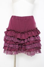 画像1: Ozz oneste / 薔薇刺繍フリルパンツ  紫 Y-26-08-16-070-OO-PA-SZ-ZY (1)