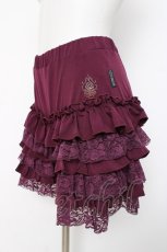 画像2: Ozz oneste / 薔薇刺繍フリルパンツ  紫 Y-26-08-16-070-OO-PA-SZ-ZY (2)