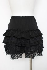 画像3: Ozz oneste / 薔薇刺繍フリルパンツ  黒 Y-26-08-16-071-OO-PA-SZ-ZY (3)