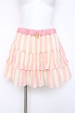 画像1: Emily Temple cute / ストライプフリルショートパンツ  アイボリー×ピンク Y-26-08-16-077-ET-PA-SZ-ZY (1)