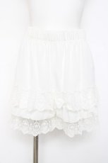 画像1: axes femme POETIQUE / 調節リボン付ミニペチパンツ M 白 Y-26-08-16-078-AX-PA-SZ-ZY (1)