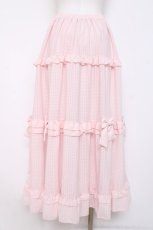 画像2: axes femme POETIQUE / シアーギンガムティアードスカート M ピンク Y-26-08-16-085-AX-SK-SZ-ZY (2)
