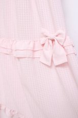 画像3: axes femme POETIQUE / シアーギンガムティアードスカート M ピンク Y-26-08-16-085-AX-SK-SZ-ZY (3)