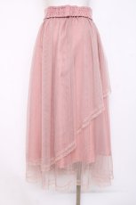 画像2: axes femme POETIQUE / ベルト付チュールイレヘムスカート M アワピンク Y-26-08-16-086-AX-SK-SZ-ZY (2)