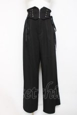 画像1: axes femme POETIQUE / レースアップデザインパンツ M 黒 Y-26-08-16-106-AX-PA-SZ-ZY (1)