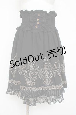 Preview of 刺繍入りハイウエストスカート M 黒