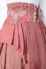 画像4: Ozz oneste / 薔薇刺繍ティアードスカート  ピンク Y-26-08-16-112-OO-SK-SZ-ZY (4)